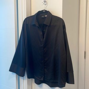 Satin Button-Down with Bell-Sleeves from Gina Tricot